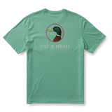 The Duck Head Men's Short Sleeve Logo Tee in Aspen Green Heather