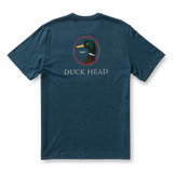 The Duck Head Men's Short Sleeve Logo Tee in Mallard Blue Heather