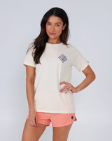 Salty Crew Women's Tippet Boyfriend Tee in bone colorway