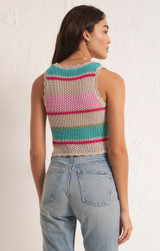 Z Supply Women's Sol Stripe Sweater Tank Top in natural colorway