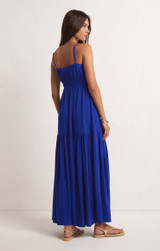 Z Supply Women's Lisbon Maxi dress Olivia in palace blue colorway
