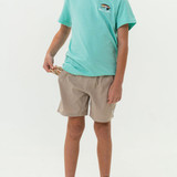Burlebo Boys' Athletic Performance Shorts in Khaki
