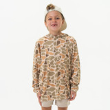 Burlebo Boys' Performance Hoodie in Venado Camo back view