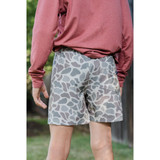 The Burlebo Boys' Everyday Performance Shorts in Classic Deer Camo with Grey Pockets The Burlebo Boys' Everyday Performance Shorts in Classic Deer Camo with Grey Pockets