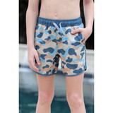 The Burlebo Boys' Swim Trunks in Rockport Camo