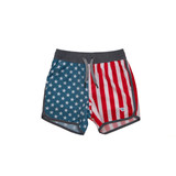 The Burlebo Boys' Swim Trunks in Throwback USA