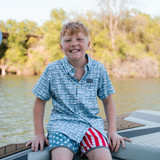 The Burlebo Boys' Swim Trunks in Throwback USA