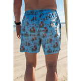 The Burlebo Men's Swim Trunks in the Cowboy Up Colorway