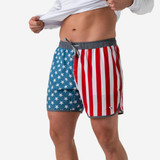 Burlebo Men's Swim Trunks Throwback USA front
