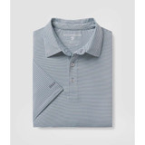 The Southern Shirt Men's Largo Stripe Polo in Tonal Teal colorway