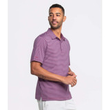 The Southern Shirt Men's Largo Stripe Polo in Red Bright and Blue colorway