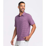 The Southern Shirt Men's Largo Stripe Polo in Red Bright and Blue colorway