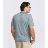 The Southern Shirt Men's Largo Stripe Polo in Tonal Teal colorway