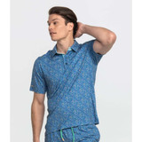 The Southern Shirt Men's Happy Hour Printed Polo in Happy Hour colorway