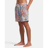 The RVCA Men's Sage Vaughn Hemp 17" Boardshorts in Multi Floral Print