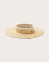 Hemlock Tropez Straw Visor in blonde colorway