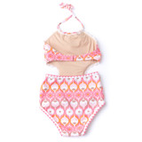 Shade Critters Girls' Summer Sorbet Crochet One Piece Swimsuit in pink colorway