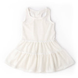 Shade Critters Girls' Crochet Tank Dress Cover Up in white colorway