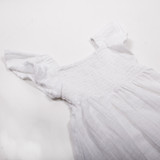 Shade Critters Girls' Smocked Gauze Dress Cover Up White detail view