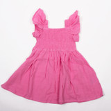 Shade Critters Girls' Smocked Gauze Dress Cover Up Pink back view