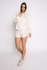 PJ Salvage Women's Livin' In The Sunshine Shorts in ivory colorway