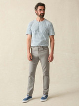 The Faherty Men's Stretch Terry 5 Pocket Pants in Iron
