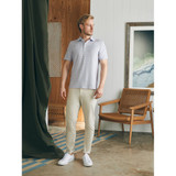 The Faherty Men's Movement Polo in the Horizon Line Stripe Colorway