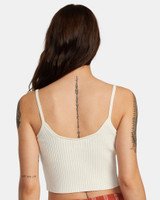 RVCA Women's Silhouette Knitted Tank Top in natural colorway