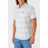 The O'Neill Men's TRVLR UPF Stripe Standard Shirt in White