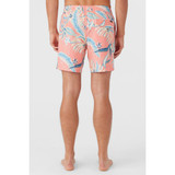 The O'Neill Men's Hermosa Volley 17 inch  Boardshorts in the Coral Colorway
