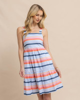 Southern Tide Women's Linsey Set Sail Stripe Dress in conch shell colorway