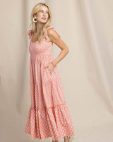 Southern Tide Women's Sylvi Sun Daze Maxi dress Dress in conch shell colorway