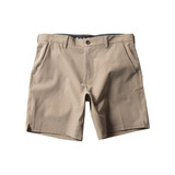 The Vissla Men's Cutlap Eco 17.5 inch Hybrid Walkshorts in Khaki