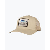 The Salty Crew Marlin Mount Patch Retro Trucker Hat in the Khaki Colorway