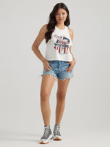 Wrangler Women's Eagle Festival Tank in Egret colorway