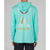 The Salty Crew Men's Tailed Hooded Sunshirt in Seafoam