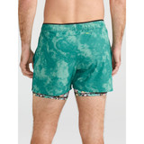 The Chubbies Men's 4 inch Ultimate Training Shorts in Green Tie Dye with Black Floral Liner