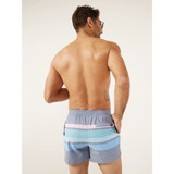 The Chubbies Men's 4 inch Lined Classic Swim Trunks in Faded Grey Stripes