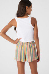 O'Neill Girls' Gabi Stripe Shorts in multi colorway