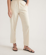Marine Layer Women's Elle Relaxed Crop Pants in Fog colorway