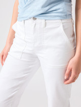 Sanctuary Women's Vacation Crop High Rise Pants in white colorway