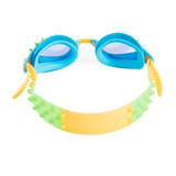 The Bling2o Boys' Nelly Spike Swim Goggles in Piranha Blue with Orange Nose