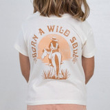 Tiny Whales Girls' Wild Soul Tee in Natural colorway
