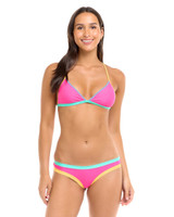 Body Glove Women's Vibration Evelyn Triangle Bikini Top in Bubblegum colorway