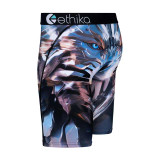 The Ethika Men's Staple Boxer Briefs in the Chrome Wolf Pattern