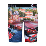 The Ethika Men's Staple Boxer Briefs in the Monaco Pattern