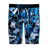 The Ethika Men's Staple Boxer Briefs in the Bossquiat Pattern