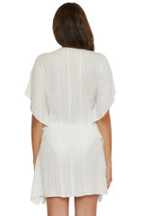 Becca Women's Radiance Woven Tunic Cover Up in White colorway