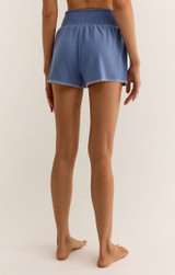 Z Supply Women's Dawn Whipstitch Shorts in Blue Jean colorway