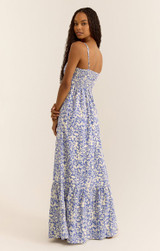 Z Supply Women's Winslet Shadow Reef Maxi Dress in Blue Wave colorway